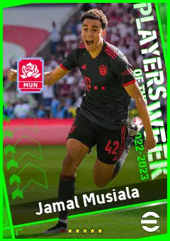 Jamal Musiala eFootball 2026 player card, 94 OVR CMF