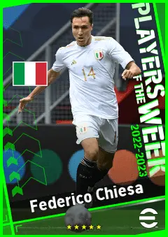 Federico Chiesa eFootball 2026 player card, 94 OVR LWF
