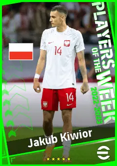 Jakub Kiwior eFootball 2026 player card, 93 OVR CB