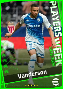 Vanderson eFootball 2026 player card, 92 OVR RB