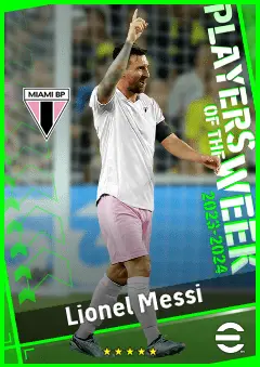 Lionel Messi eFootball 2026 player card, 97 OVR RWF