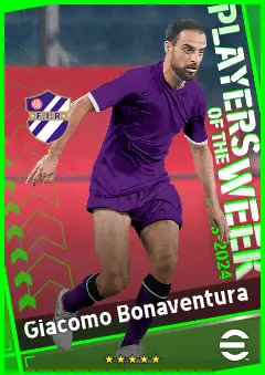 Giacomo Bonaventura eFootball 2026 player card, 92 OVR AMF