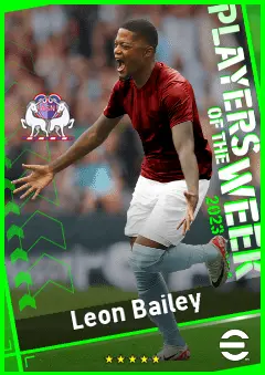 Leon Bailey eFootball 2026 player card, 93 OVR RMF