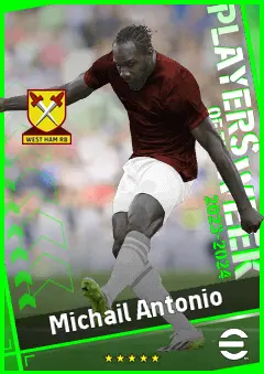 Michail Antonio eFootball 2026 player card, 92 OVR CF
