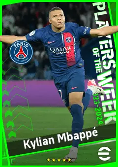 Kylian Mbappé eFootball 2026 player card, 97 OVR LWF