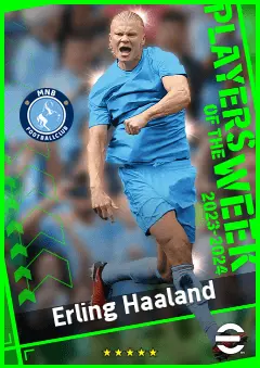 Erling Haaland eFootball 2026 player card, 97 OVR CF