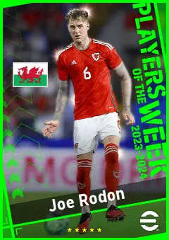 Joe Rodon eFootball 2026 player card, 91 OVR CB