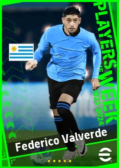 Federico Valverde eFootball 2026 player card, 95 OVR CMF
