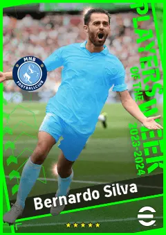 Bernardo Silva eFootball 2026 player card, 95 OVR DMF