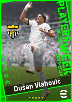 Dušan Vlahović eFootball 2026 player card, 94 OVR CF