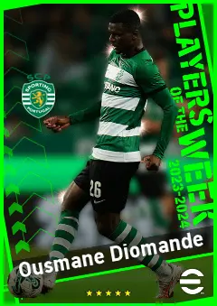 Ousmane Diomande eFootball 2026 player card, 91 OVR CB