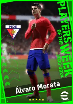 Álvaro Morata eFootball 2026 player card, 93 OVR CF