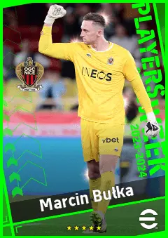 Marcin Bułka eFootball 2026 player card, 90 OVR GK