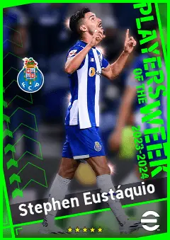 Stephen Eustáquio eFootball 2026 player card, 92 OVR DMF