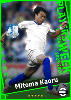 Mitoma Kaoru eFootball 2026 player card, 92 OVR LMF