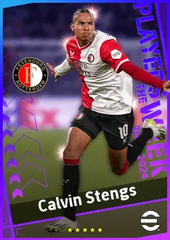 Calvin Stengs eFootball 2026 player card, 92 OVR AMF