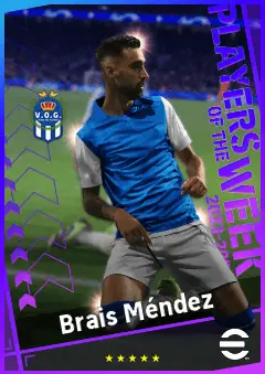 Brais Méndez eFootball 2026 player card, 93 OVR CMF