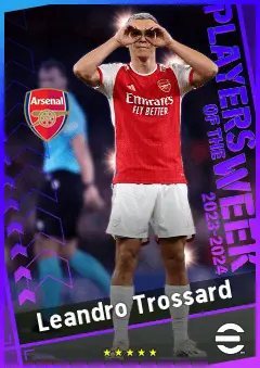 Leandro Trossard eFootball 2026 player card, 93 OVR LWF