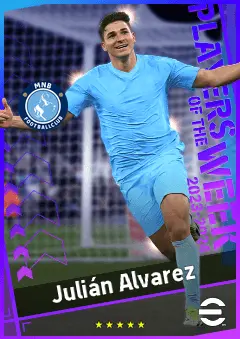 Julián Alvarez eFootball 2026 player card, 94 OVR AMF