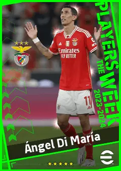 Ángel Di María eFootball 2026 player card, 93 OVR RMF