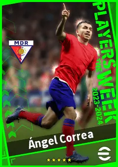 Ángel Correa eFootball 2026 player card, 93 OVR CF