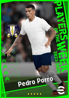Pedro Porro eFootball 2026 player card, 93 OVR RB