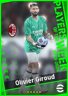 Olivier Giroud eFootball 2026 player card, 93 OVR CF