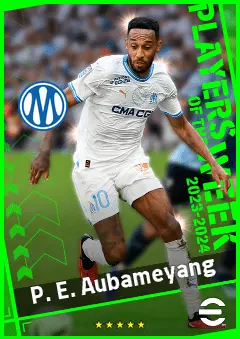P. E. Aubameyang eFootball 2026 player card, 92 OVR CF