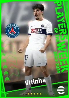 Vitinha eFootball 2026 player card, 94 OVR CMF