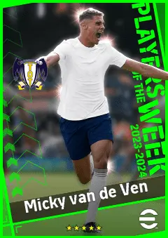 Micky van de Ven eFootball 2026 player card, 92 OVR CB