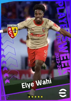 Elye Wahi eFootball 2026 player card, 93 OVR CF