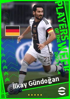 İlkay Gündoğan eFootball 2026 player card, 95 OVR DMF