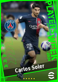 Carlos Soler eFootball 2026 player card, 93 OVR RB