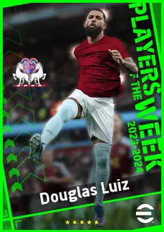 Douglas Luiz eFootball 2026 player card, 93 OVR CMF