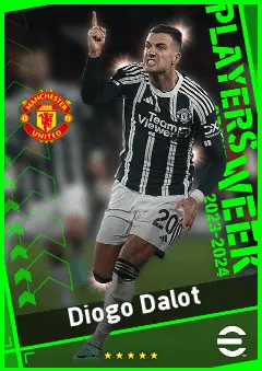 Diogo Dalot eFootball 2026 player card, 93 OVR RB