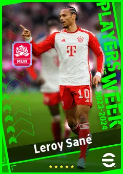 Leroy Sané eFootball 2026 player card, 94 OVR LMF