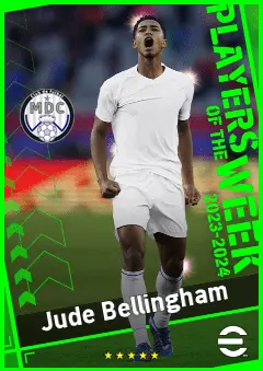 Jude Bellingham eFootball 2026 player card, 96 OVR AMF