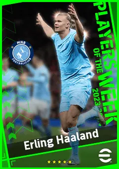 Erling Haaland eFootball 2026 player card, 97 OVR CF