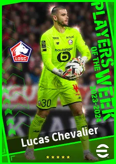 Lucas Chevalier eFootball 2026 player card, 92 OVR GK