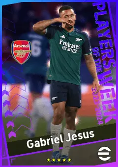 Gabriel Jesus eFootball 2026 player card, 95 OVR CF