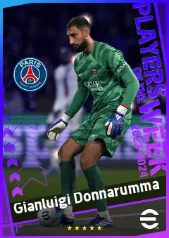 Gianluigi Donnarumma eFootball 2026 player card, 95 OVR GK