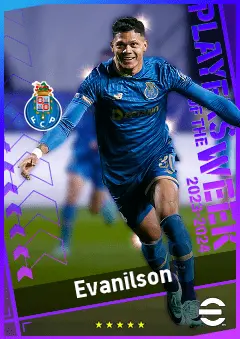 Evanilson eFootball 2026 player card, 93 OVR CF