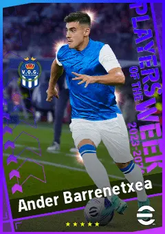 Ander Barrenetxea eFootball 2026 player card, 92 OVR LMF