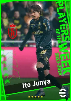 Ito Junya eFootball 2026 player card, 92 OVR CF