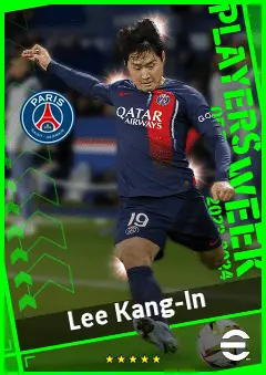 Lee Kang-In eFootball 2026 player card, 93 OVR AMF