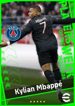 Kylian Mbappé eFootball 2026 player card, 97 OVR AMF