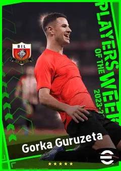 Gorka Guruzeta eFootball 2026 player card, 92 OVR CF