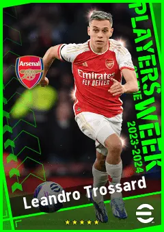 Leandro Trossard eFootball 2026 player card, 93 OVR CF