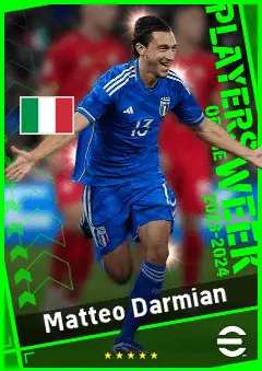 Matteo Darmian eFootball 2026 player card, 92 OVR RB