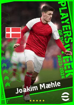 Joakim Mæhle eFootball 2026 player card, 93 OVR RB